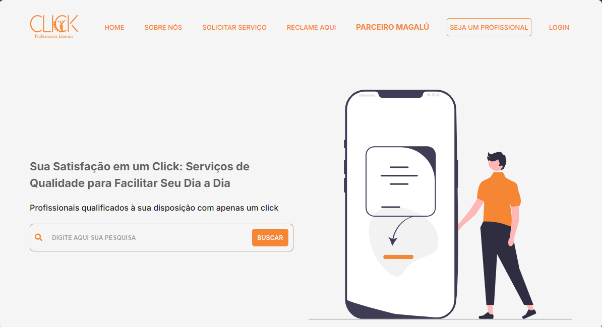 Click Serviços - Projeto desenvolvido pela Inovasoft Digital